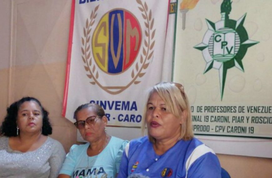 FVM Caroní exige cumplimiento  del ejecutivo regional con los educadores 