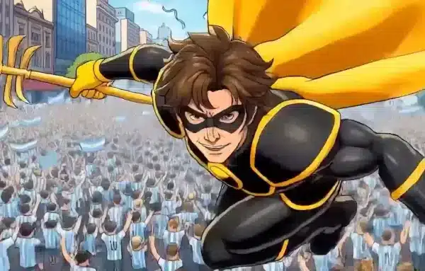 Milei presentó sus redes en inglés con una caricatura