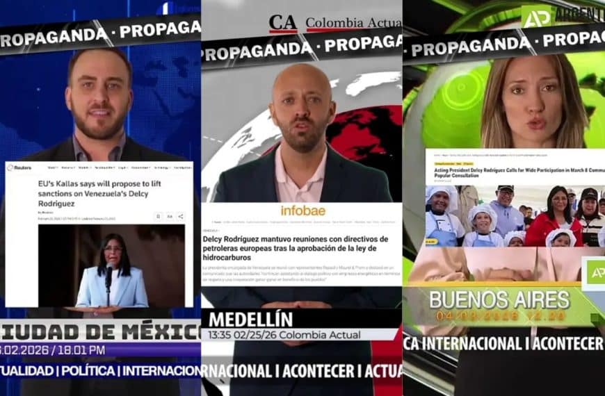 Red de falsos noticieros difunde propaganda sobre Delcy Rodríguez en YouTube