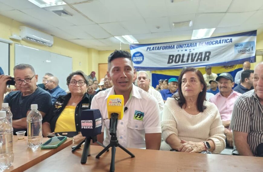 Manuel González asume la PUD Bolívar; «Nuestro trabajo no se queda en oficinas, va al asfalto»
